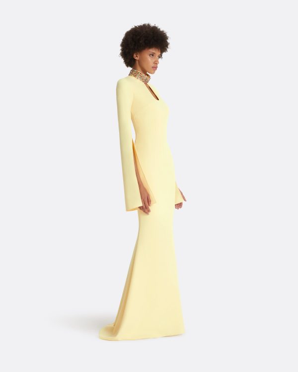 Anouk Pale Yellow Long Dress - Image 4