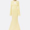 Anouk Pale Yellow Long Dress - Image 5