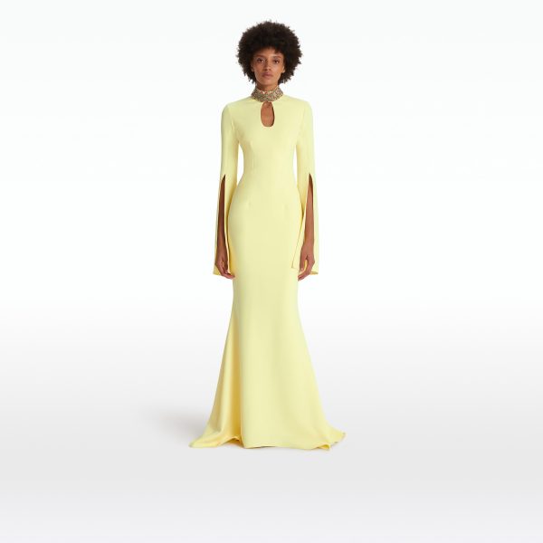 Anouk Pale Yellow Long Dress - Image 6