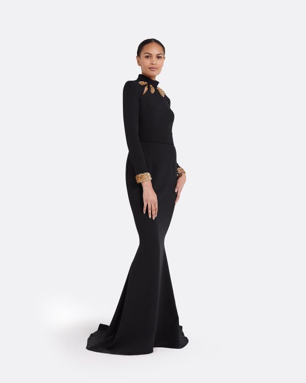 Kamala Black Long Dress - Image 4