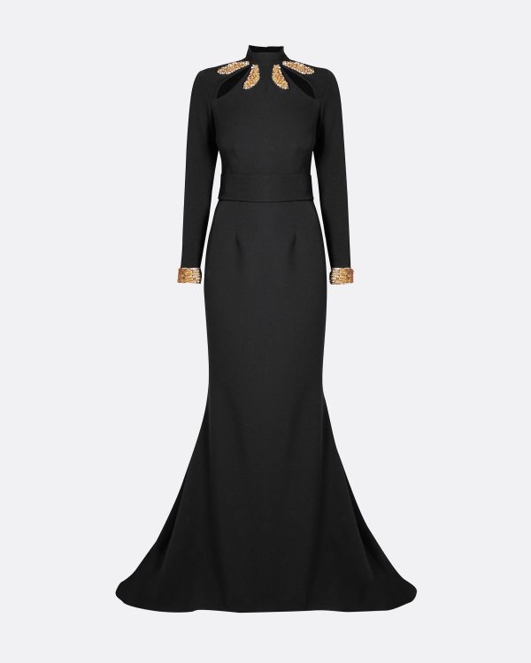 Kamala Black Long Dress - Image 5