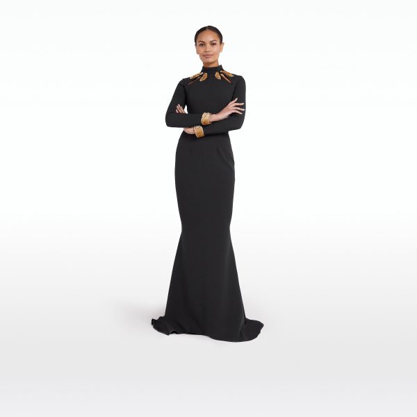Kamala Black Long Dress - Image 6