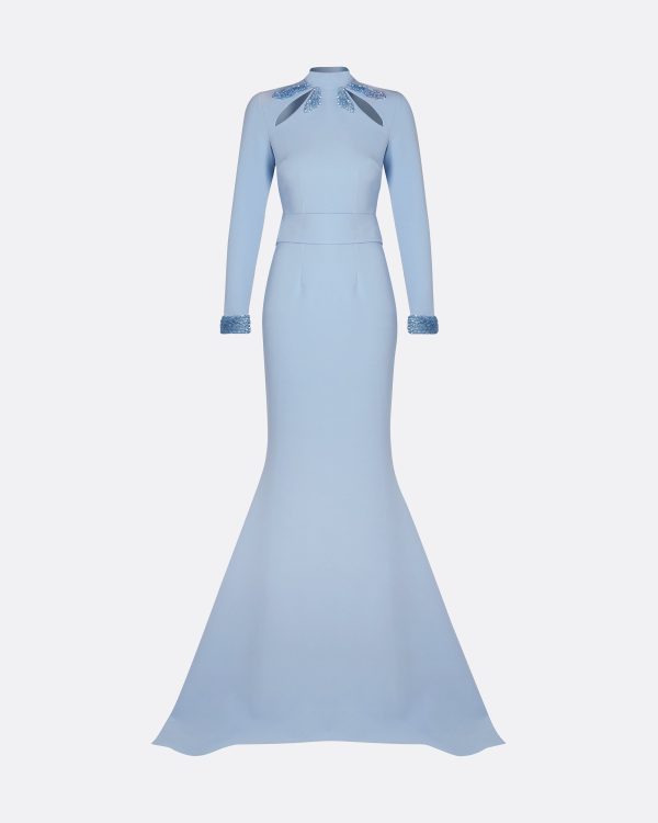 Kamala Soft Sky Long Dress - Image 5