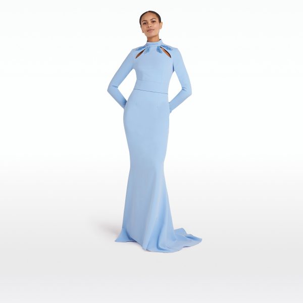 Kamala Soft Sky Long Dress - Image 6