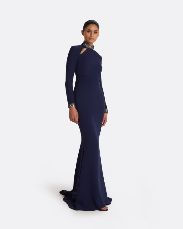 Kamala Azurite Blue Long Dress - Image 4