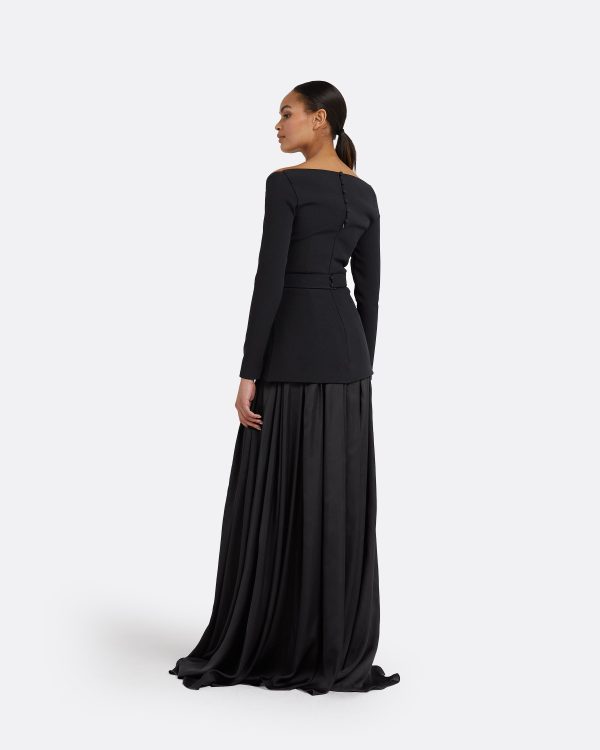 Desta Black Long Dress - Image 2