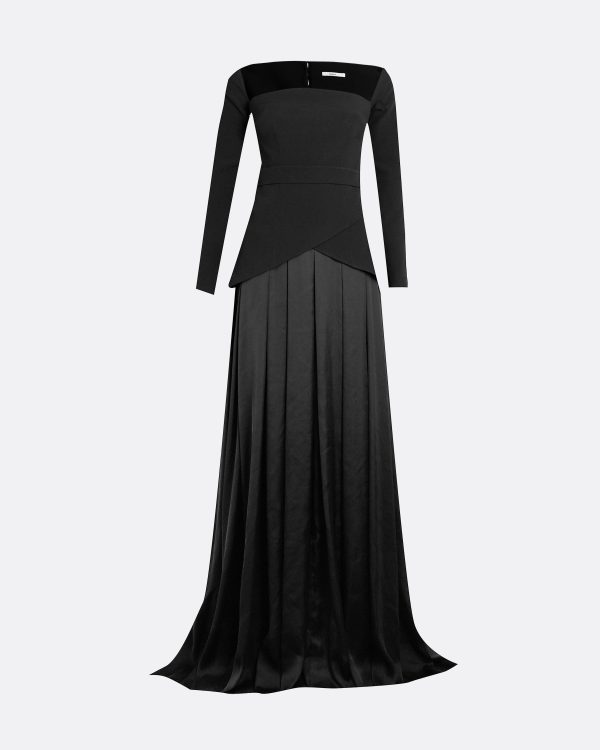 Desta Black Long Dress - Image 5