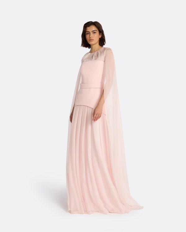 Gloria Pale Pink Long Dress - Image 4