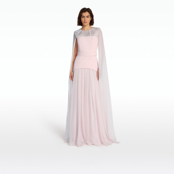 Gloria Pale Pink Long Dress - Image 6