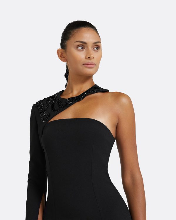 Raha Black Long Dress - Image 3
