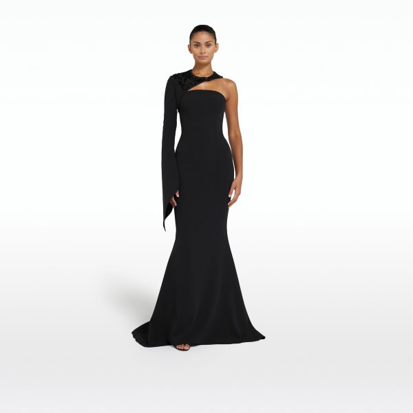 Raha Black Long Dress - Image 6