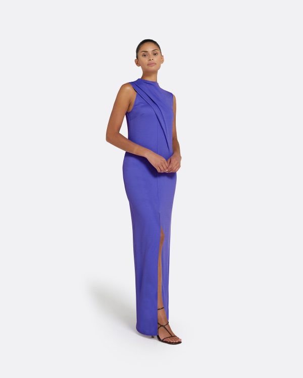 Iris Anemone Blue Long Dress - Image 4