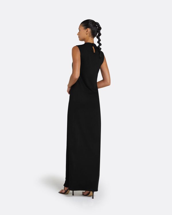 Iris Black Long Dress - Image 2