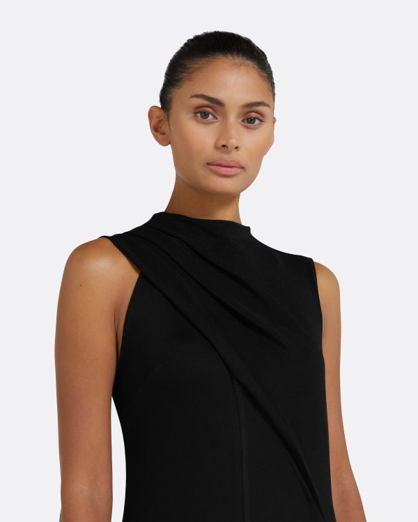 Iris Black Long Dress - Image 3