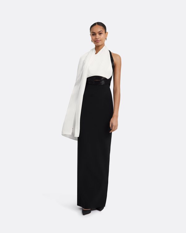 Lexi Black & Ivory Long Dress