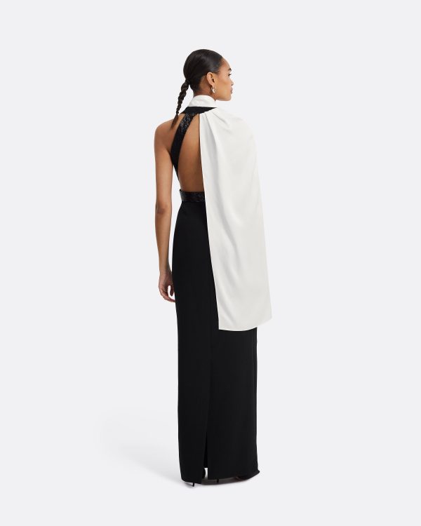 Lexi Black & Ivory Long Dress - Image 2