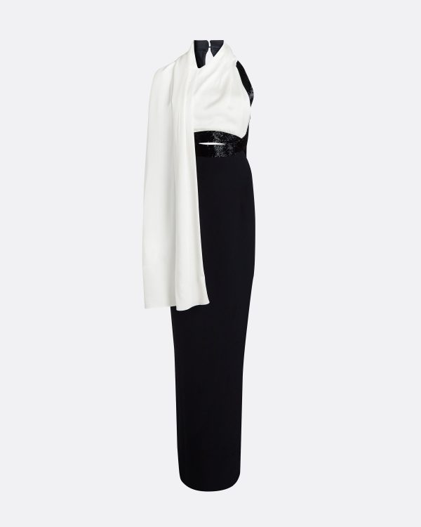 Lexi Black & Ivory Long Dress - Image 5