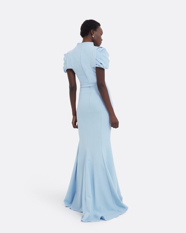 Logan Pale Blue Long Dress - Image 2