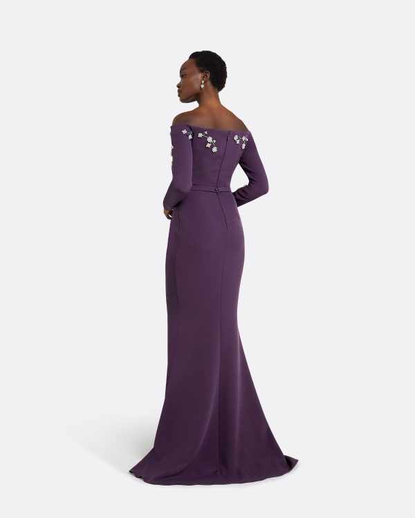Sonya Blackberry Long Dress - Image 2