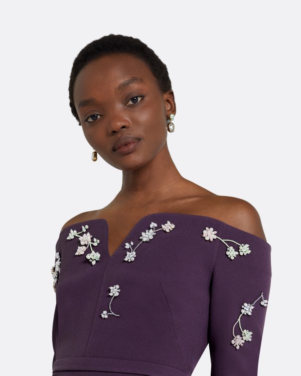 Sonya Blackberry Long Dress - Image 3