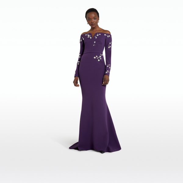 Sonya Blackberry Long Dress - Image 6