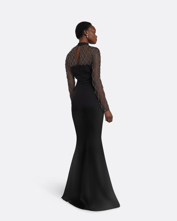 Clarence Black Long Dress - Image 2