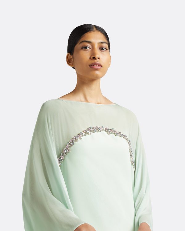 Alma Spearmint Long Dress - Image 3