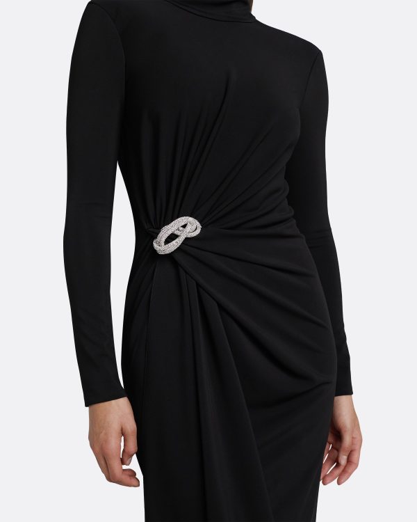 Benni Black Long Dress - Image 2
