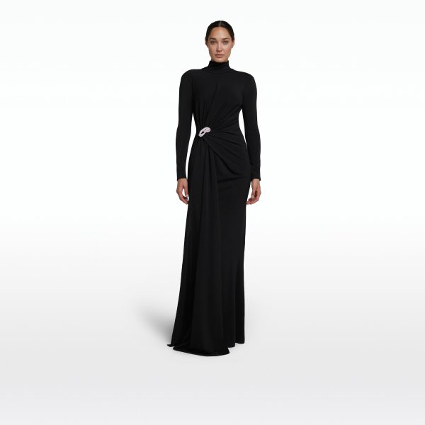 Benni Black Long Dress - Image 5