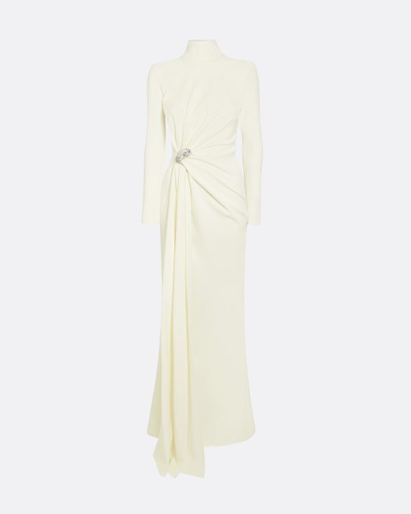 Benni Ivory Long Dress - Image 5