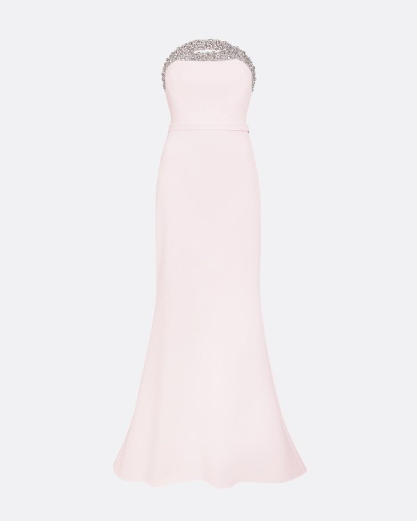 Donatella Barely Pink Long Dress - Image 5