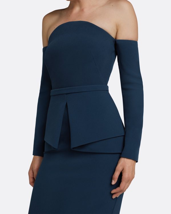 Giuliana Ink Blue Long Dress - Image 4