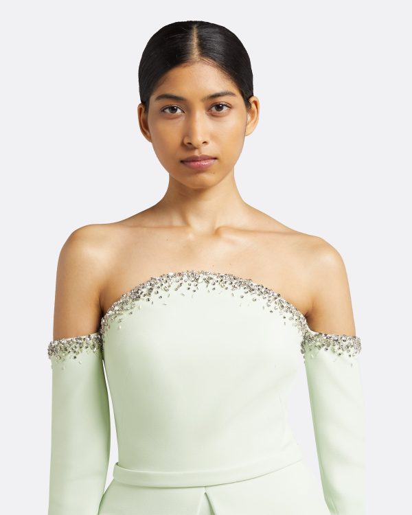 Giuliana Spearmint Long Dress - Image 3