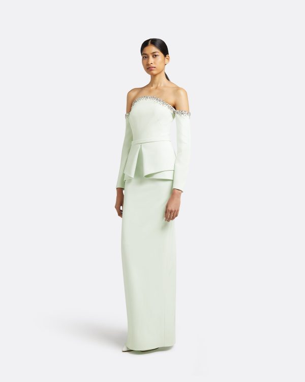 Giuliana Spearmint Long Dress - Image 4