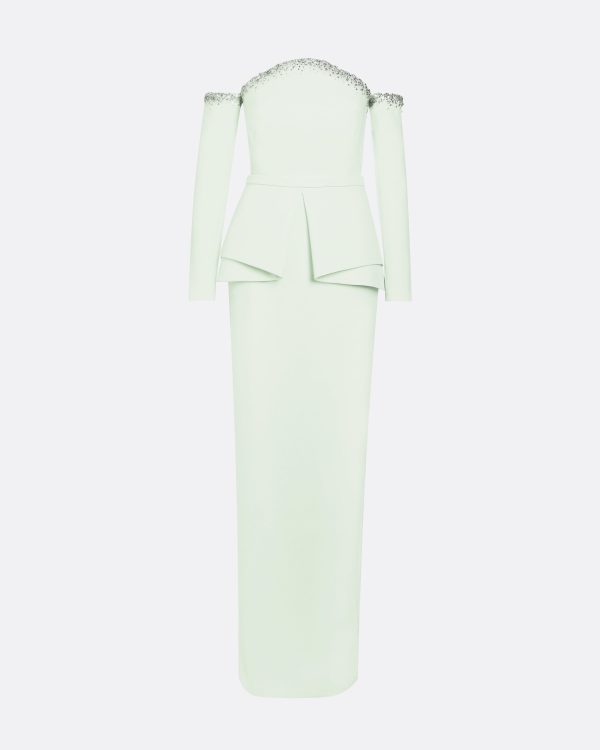 Giuliana Spearmint Long Dress - Image 5