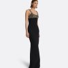Beatriz Black & Celestial Scatter Embroidery Long Dress - Image 4