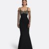 Beatriz Black & Celestial Scatter Embroidery Long Dress - Image 5