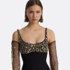 Beatriz Black & Celestial Scatter Embroidery Long Dress - Image 6