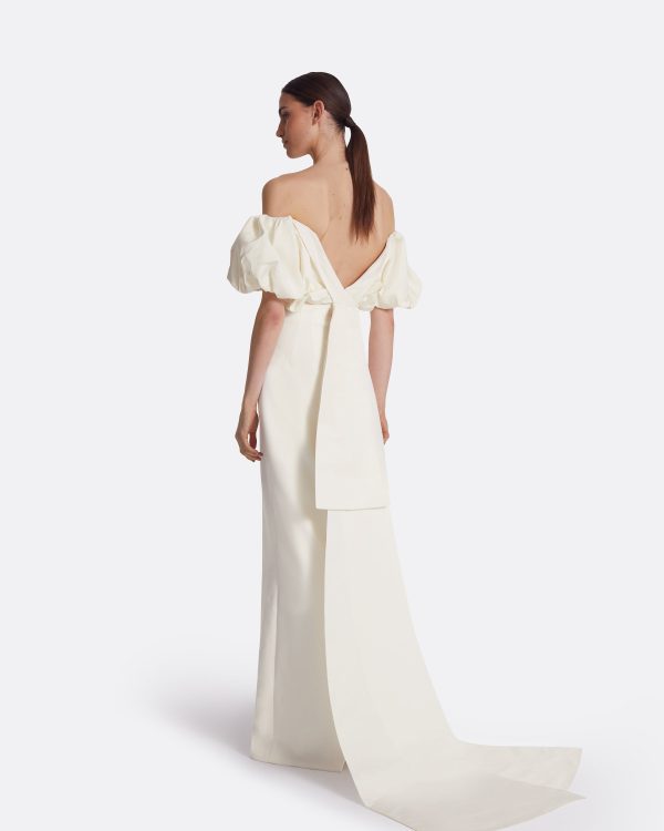 Milia Ivory Long Dress - Image 2