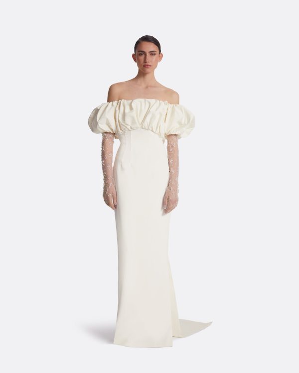 Milia Ivory Long Dress - Image 5