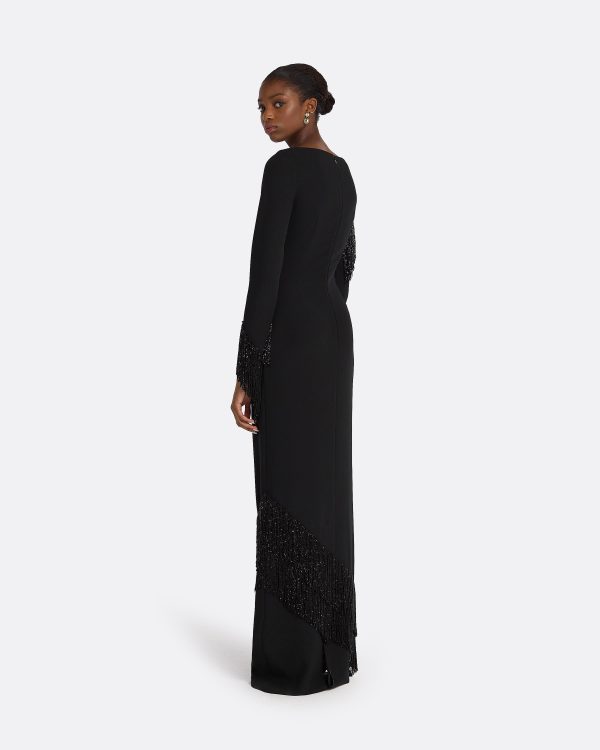 Costella Black Long Dress - Image 2