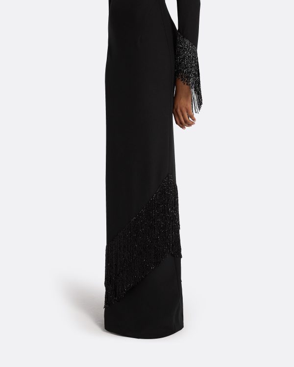 Costella Black Long Dress - Image 5