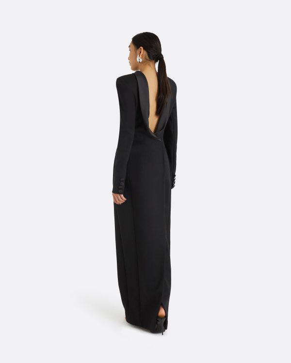 Hosna Black Long Dress - Image 2