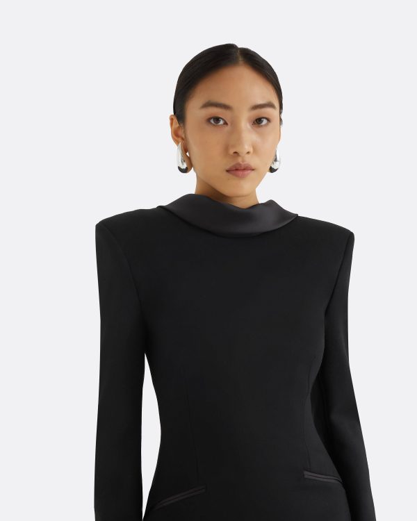 Hosna Black Long Dress - Image 3