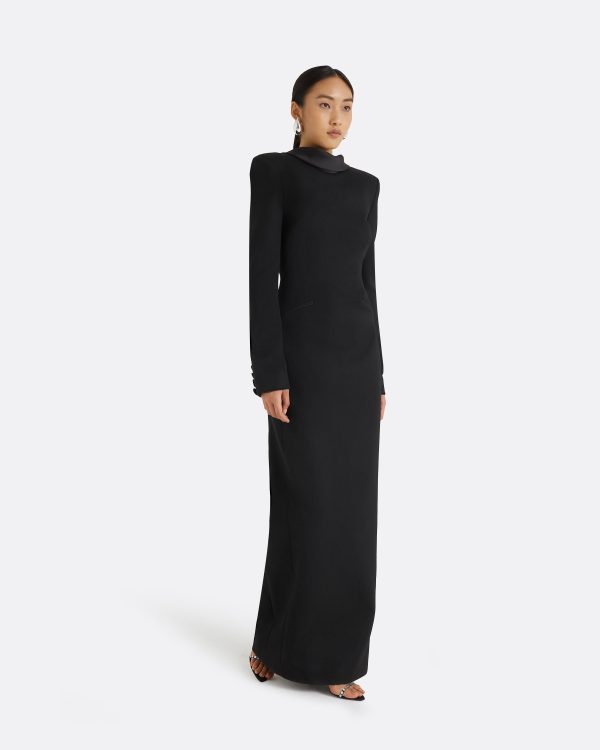 Hosna Black Long Dress - Image 4