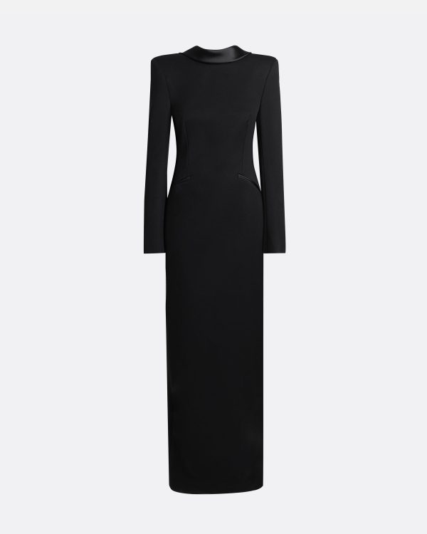 Hosna Black Long Dress - Image 5