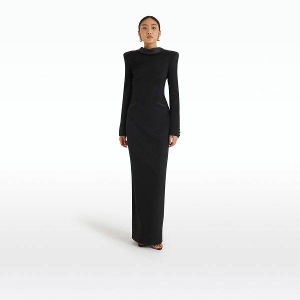 Hosna Black Long Dress - Image 6