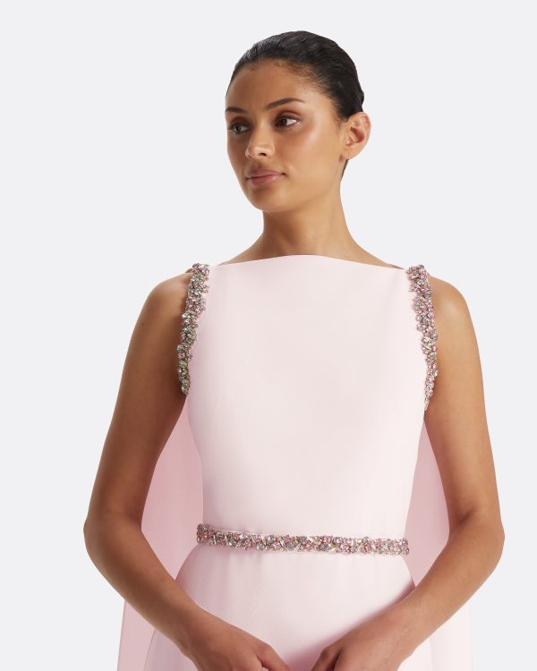 Ginevra Barely Pink Long Dress - Image 3