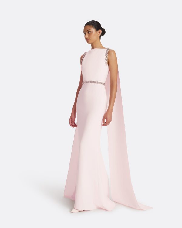 Ginevra Barely Pink Long Dress - Image 4