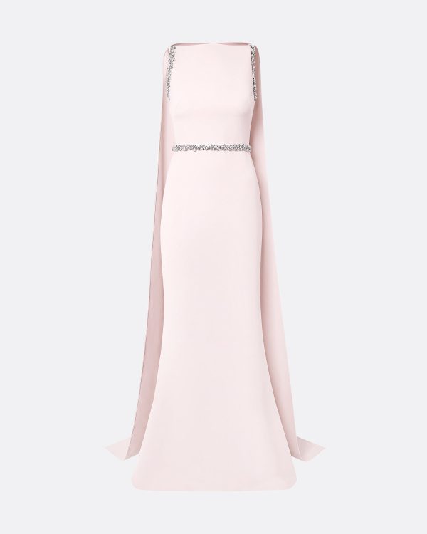 Ginevra Barely Pink Long Dress - Image 5